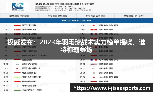 权威发布：2023年羽毛球战术实力榜单揭晓，谁将称霸赛场